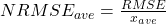 Normalized root mean square error average