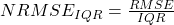Normalized root mean square error IQR